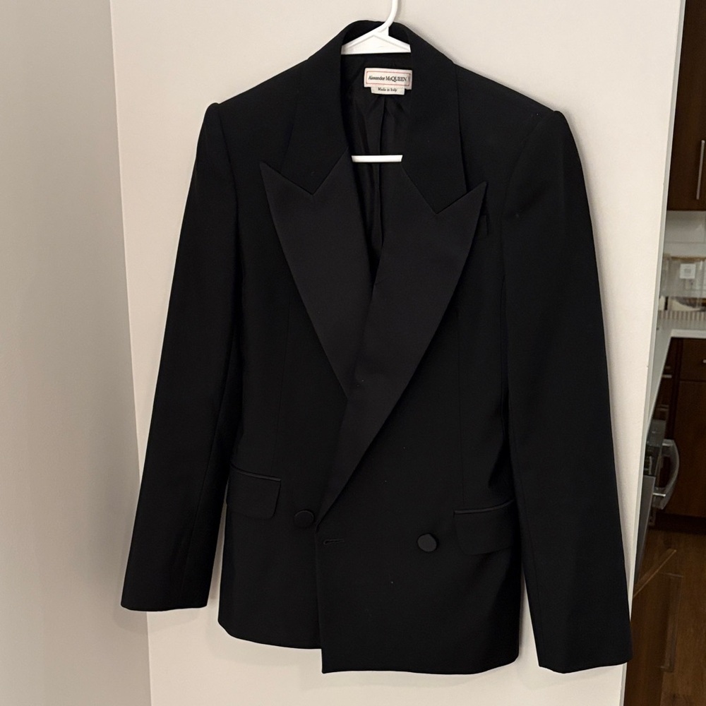 Alexander McQueen Black Tuxedo Blazer